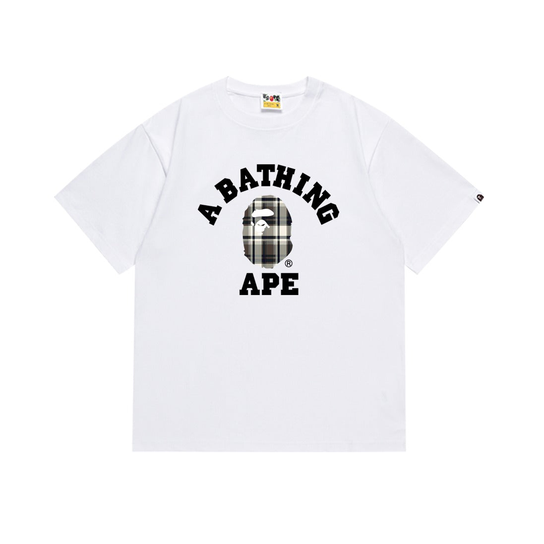 Bathing Shark and ape head print T-Shirt NextBlock