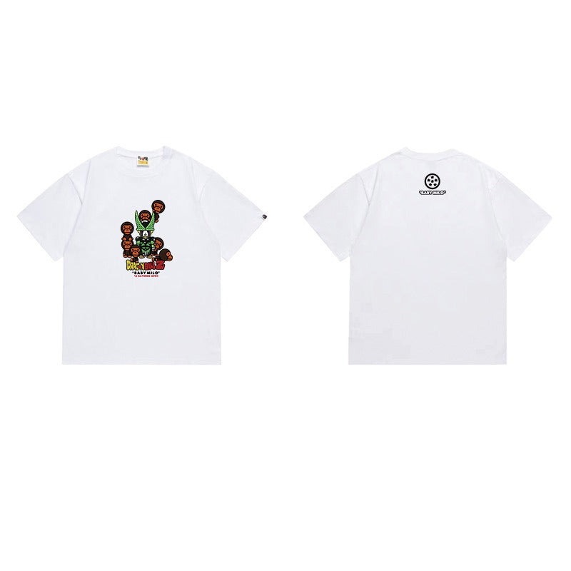 Bathing Shark and ape head print T Shirts NextBlock