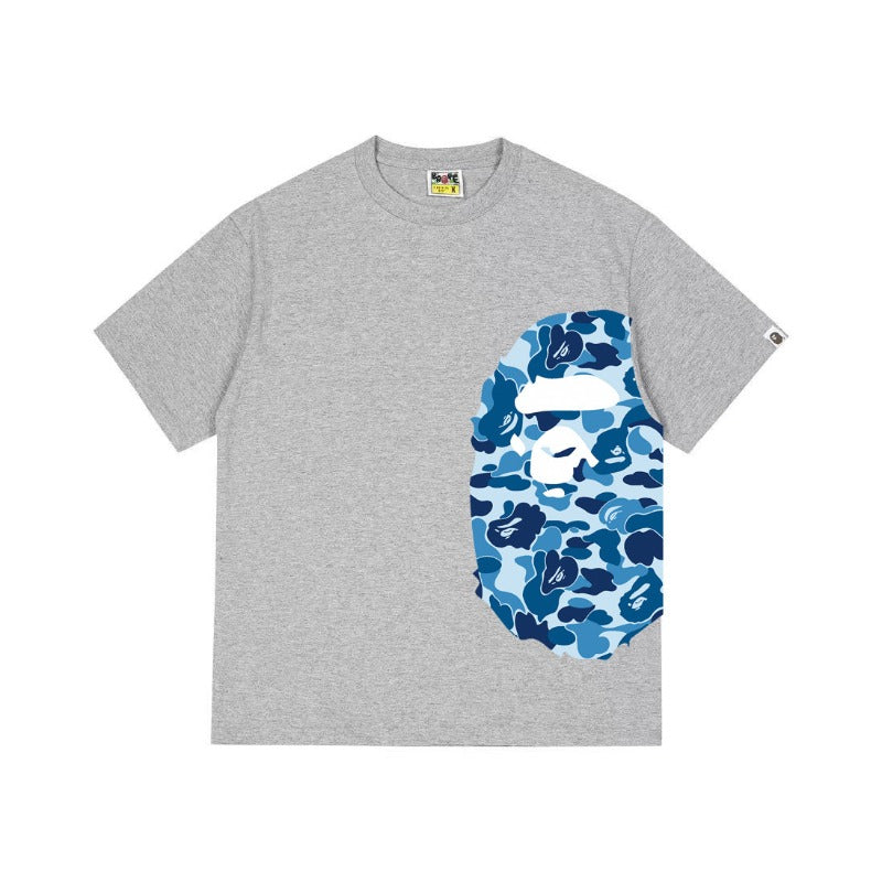 Bathing Shark and ape head print T Shirts NextBlock