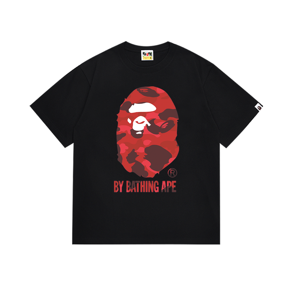 Bathing Shark and ape head print T-Shirt NextBlock