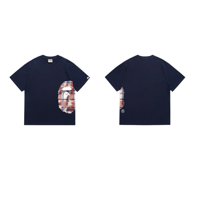 Bathing Shark and ape head print T Shirts NextBlock