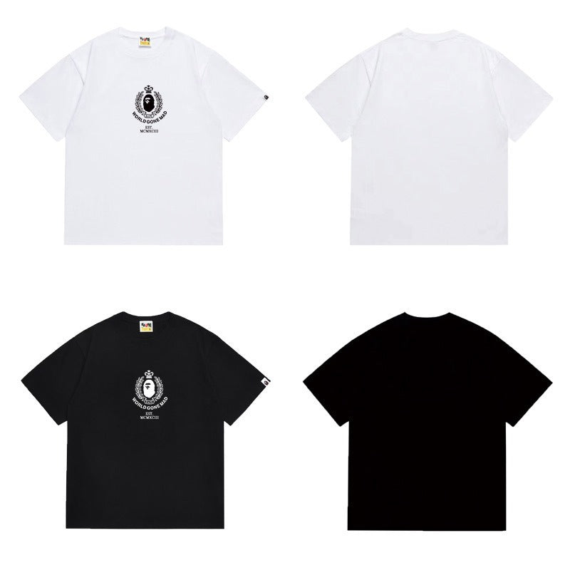 Bathing Shark and ape head print T Shirts NextBlock