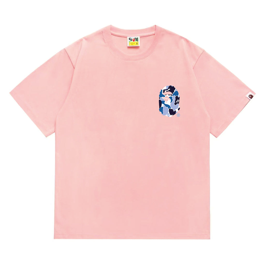 Bathing Shark and ape head print T-Shirt NextBlock