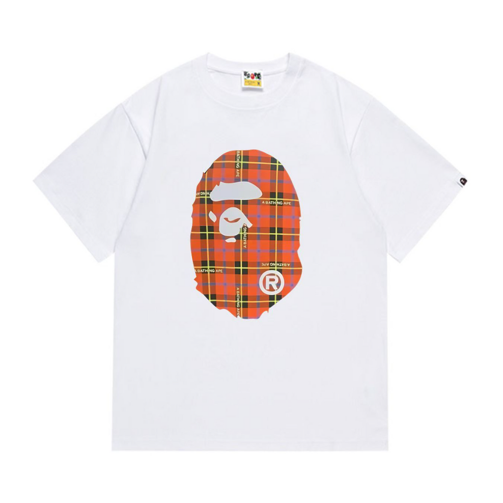 Bathing Shark and ape head print T-Shirt NextBlock