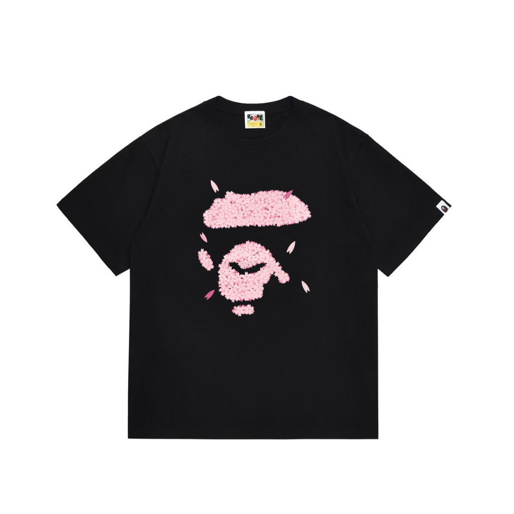Bathing Shark and ape head print T-Shirt NextBlock