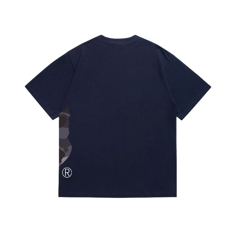 Bathing Shark and ape head print T Shirts NextBlock