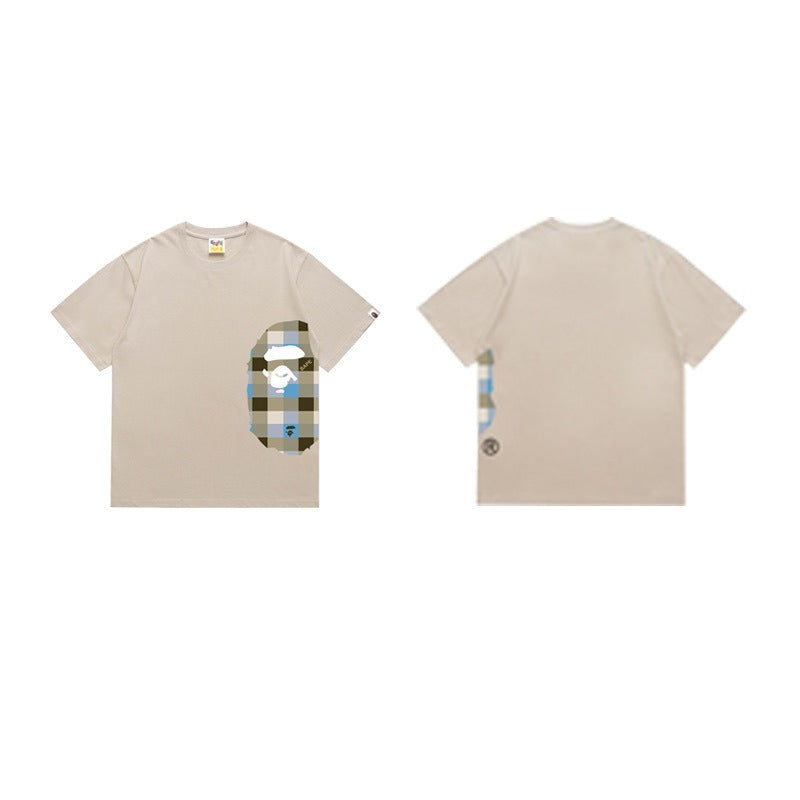 Bathing Shark and ape head print T Shirts NextBlock