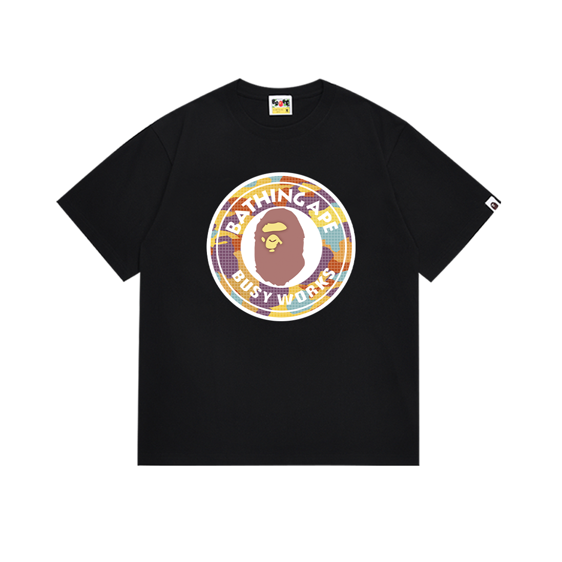 Bathing Shark and ape head print T-Shirt NextBlock