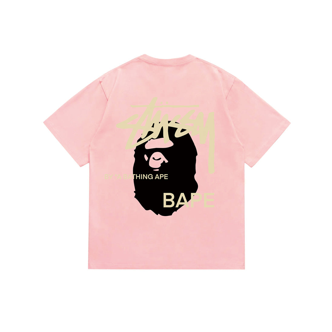 Bathing Shark and ape head print T-Shirt NextBlock