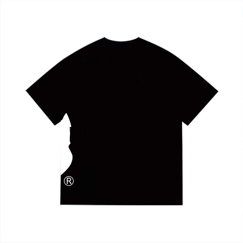 Bathing Shark and ape head print T Shirts NextBlock