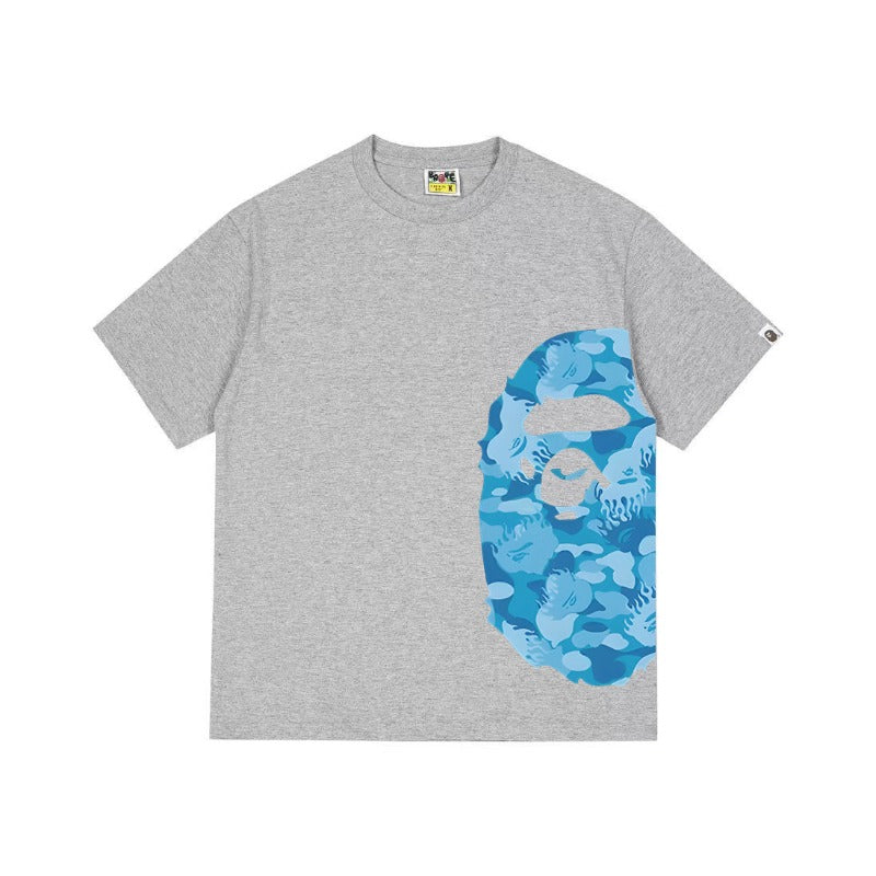 Bathing Shark and ape head print T Shirts NextBlock