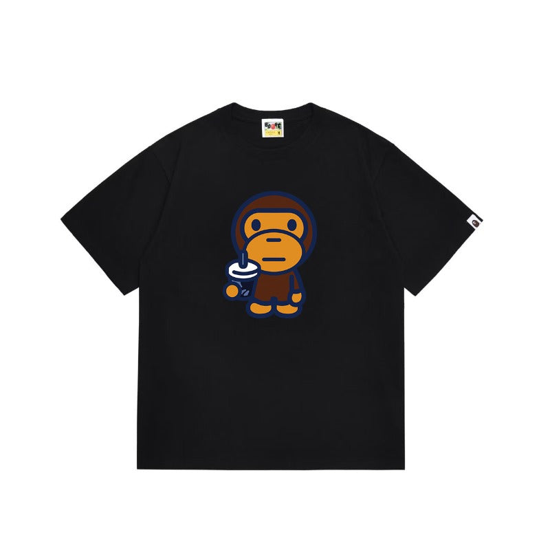 Bathing Shark and ape head print T Shirts NextBlock