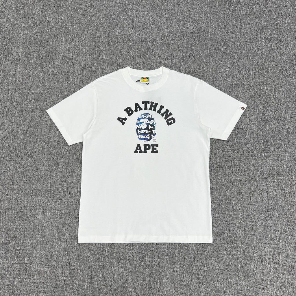 Bathing Shark and ape head print T-Shirt NextBlock