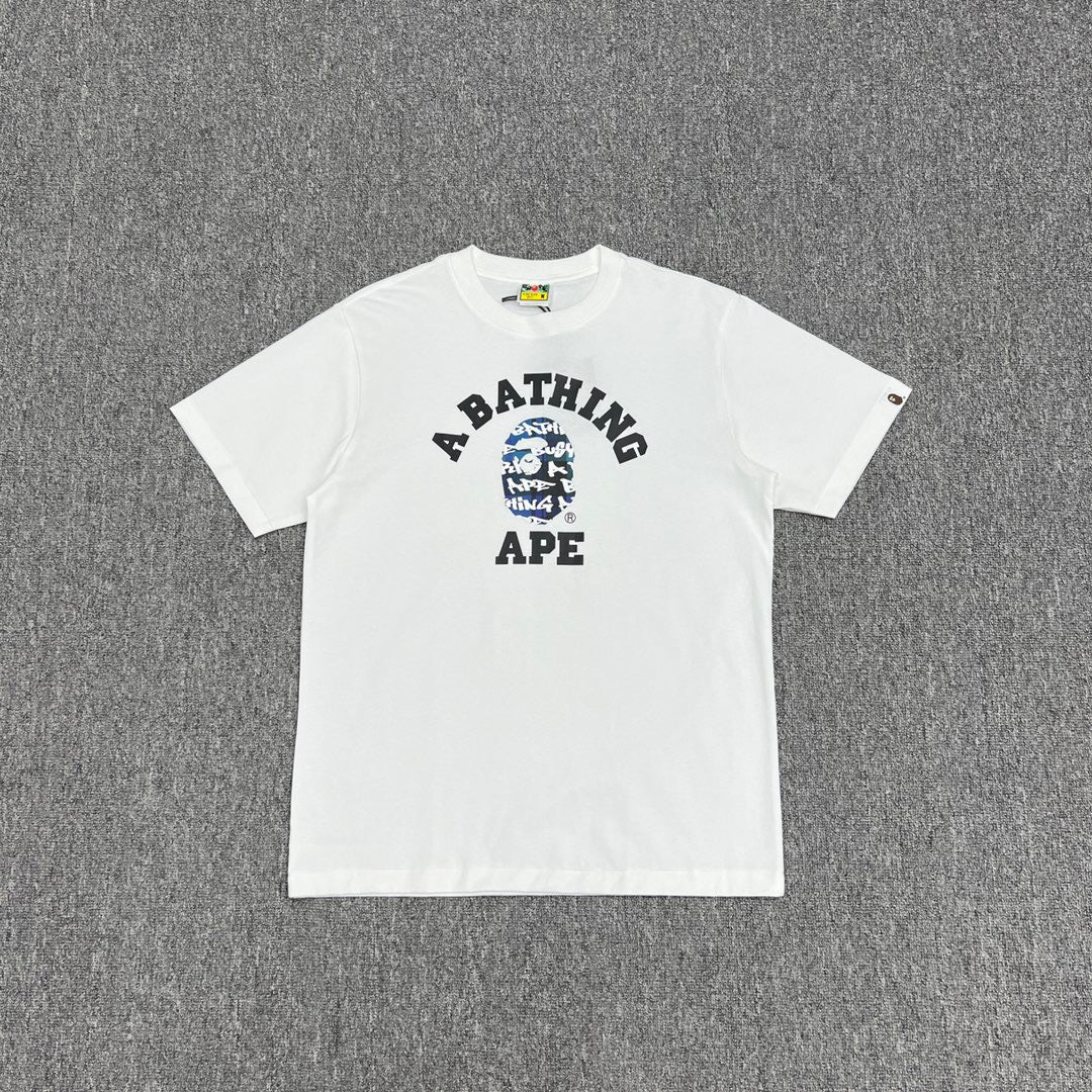Bathing Shark and ape head print T-Shirt NextBlock