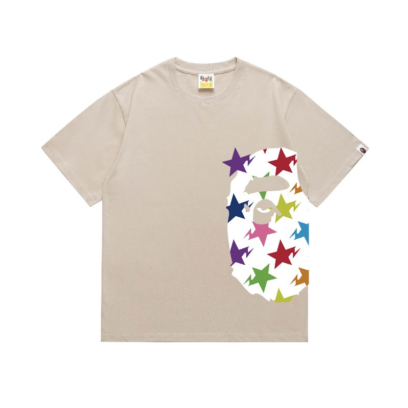 Bathing Shark and ape head print T Shirts NextBlock