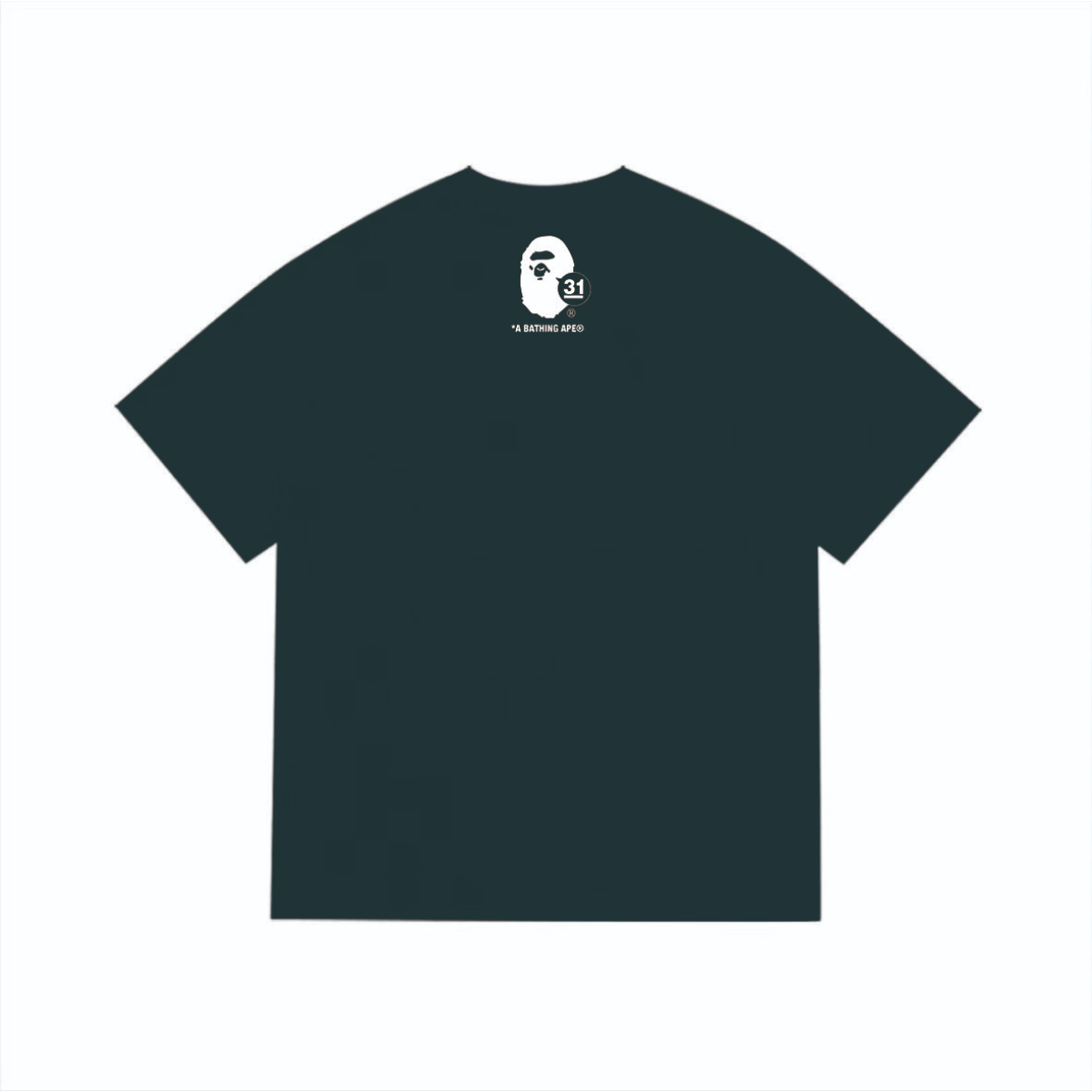 Bathing Shark and ape head print T-Shirt NextBlock