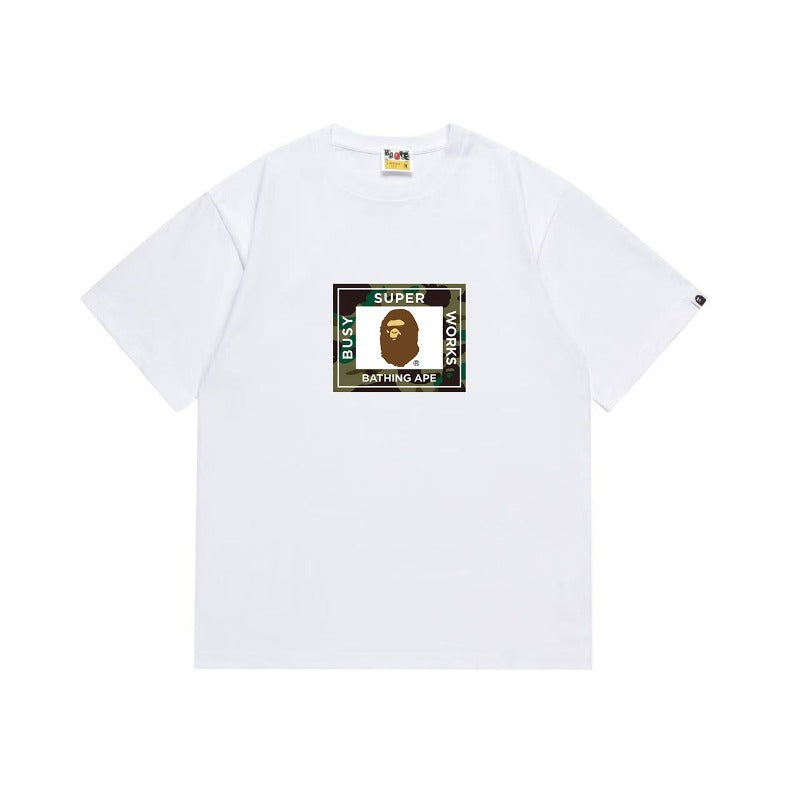 Bathing Shark and ape head print T Shirts NextBlock