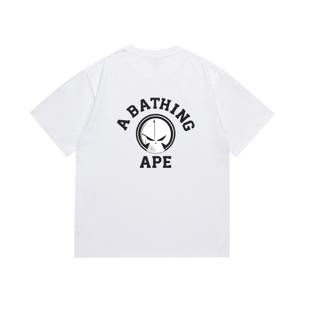 Bathing Shark and ape head print T-Shirt NextBlock