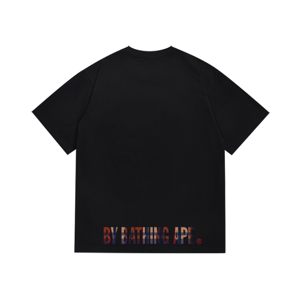 Bathing Shark and ape head print T-Shirt NextBlock