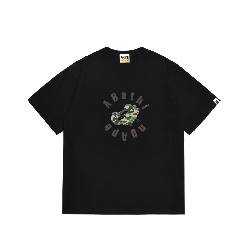 Bathing Shark and ape head print T Shirts NextBlock