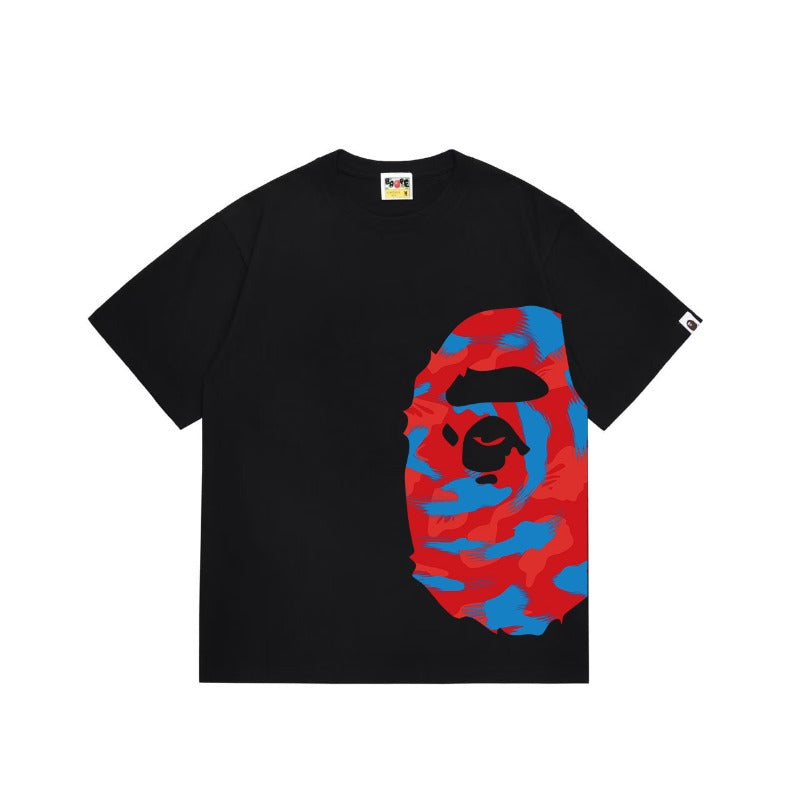 Bathing Shark and ape head print T Shirts NextBlock