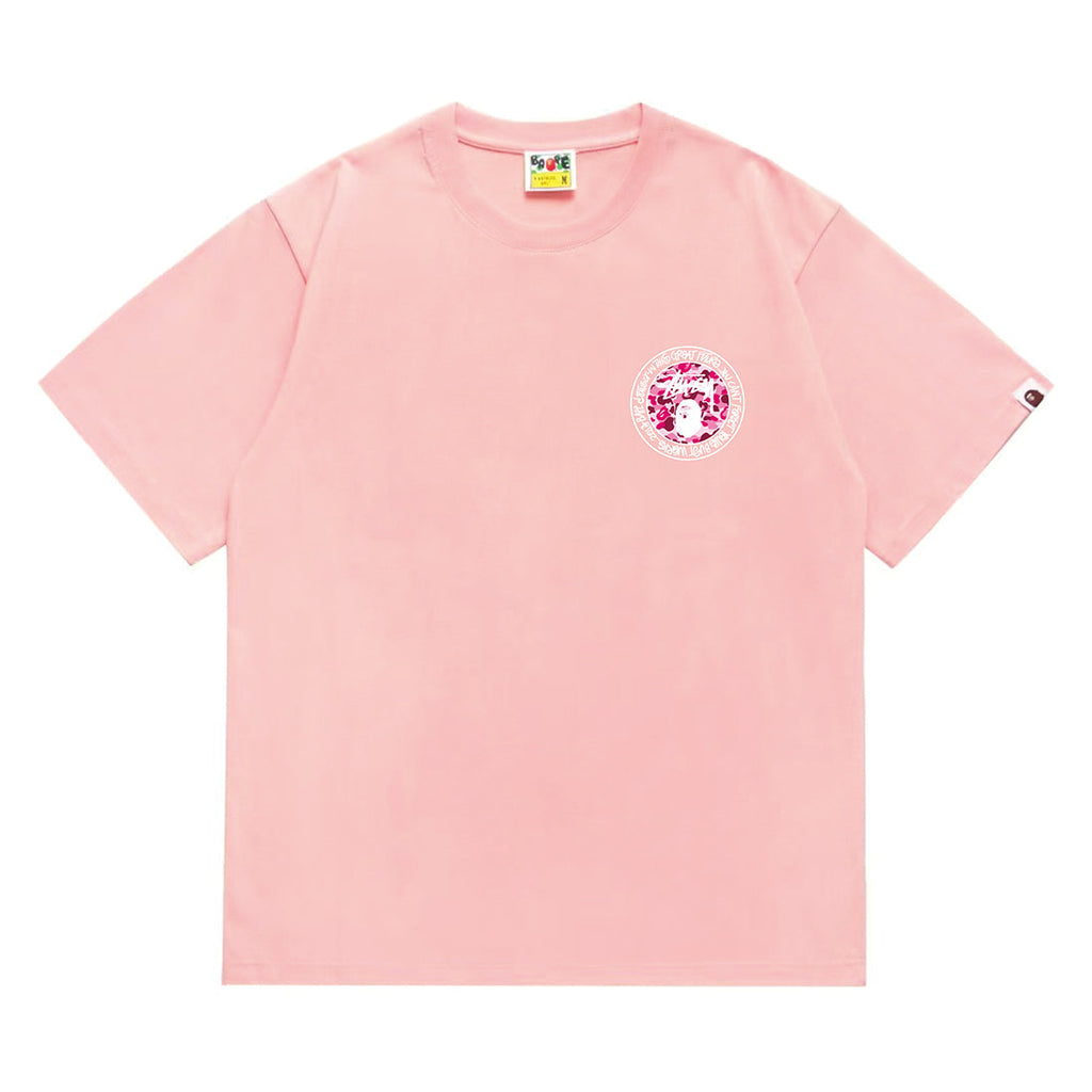 Bathing Shark and ape head print T-Shirt NextBlock