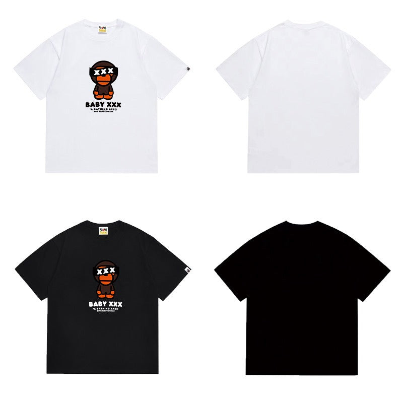 Bathing Shark and ape head print T Shirts NextBlock