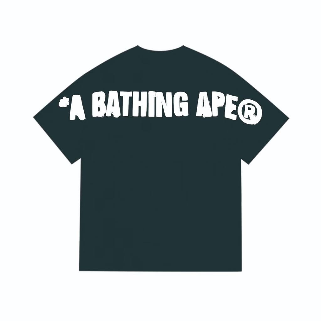 Bathing Shark and ape head print T-Shirt NextBlock