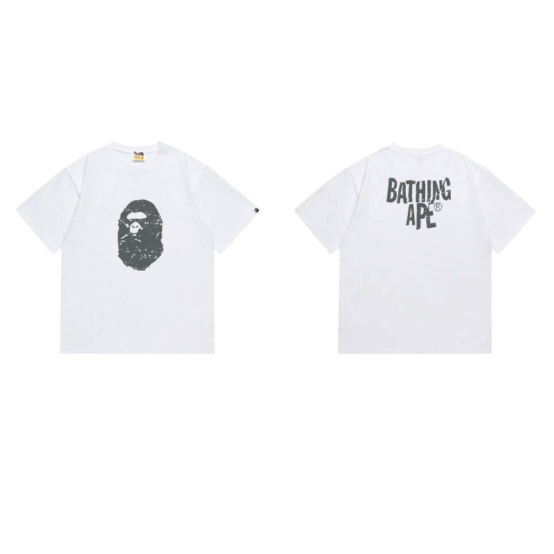 Bathing Shark and ape head print T Shirts NextBlock