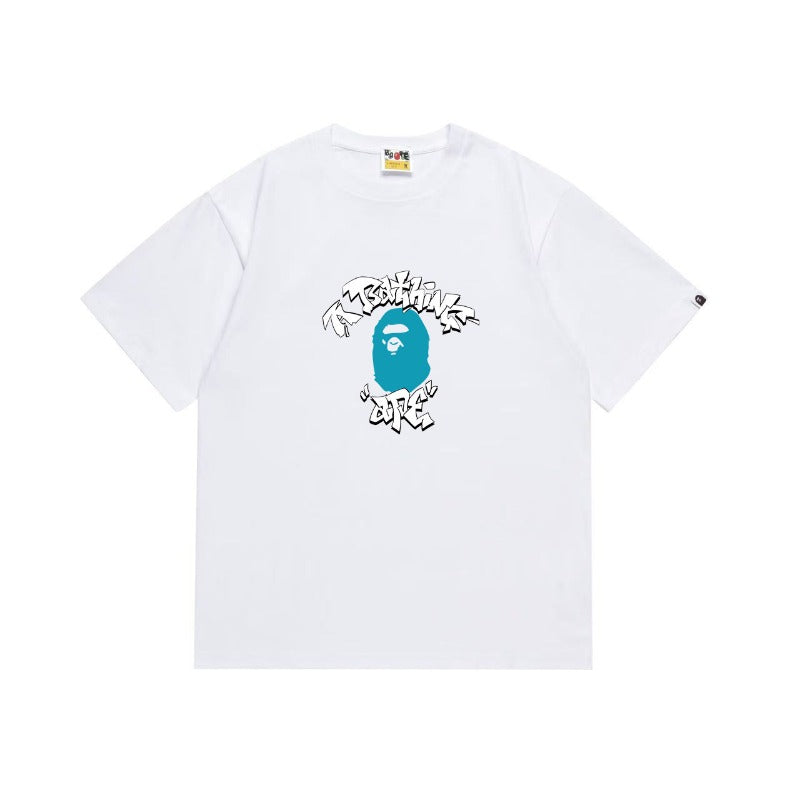 Bathing Shark and ape head print T Shirts NextBlock