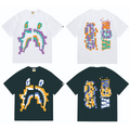 Bathing Shark and ape head print T-Shirt NextBlock