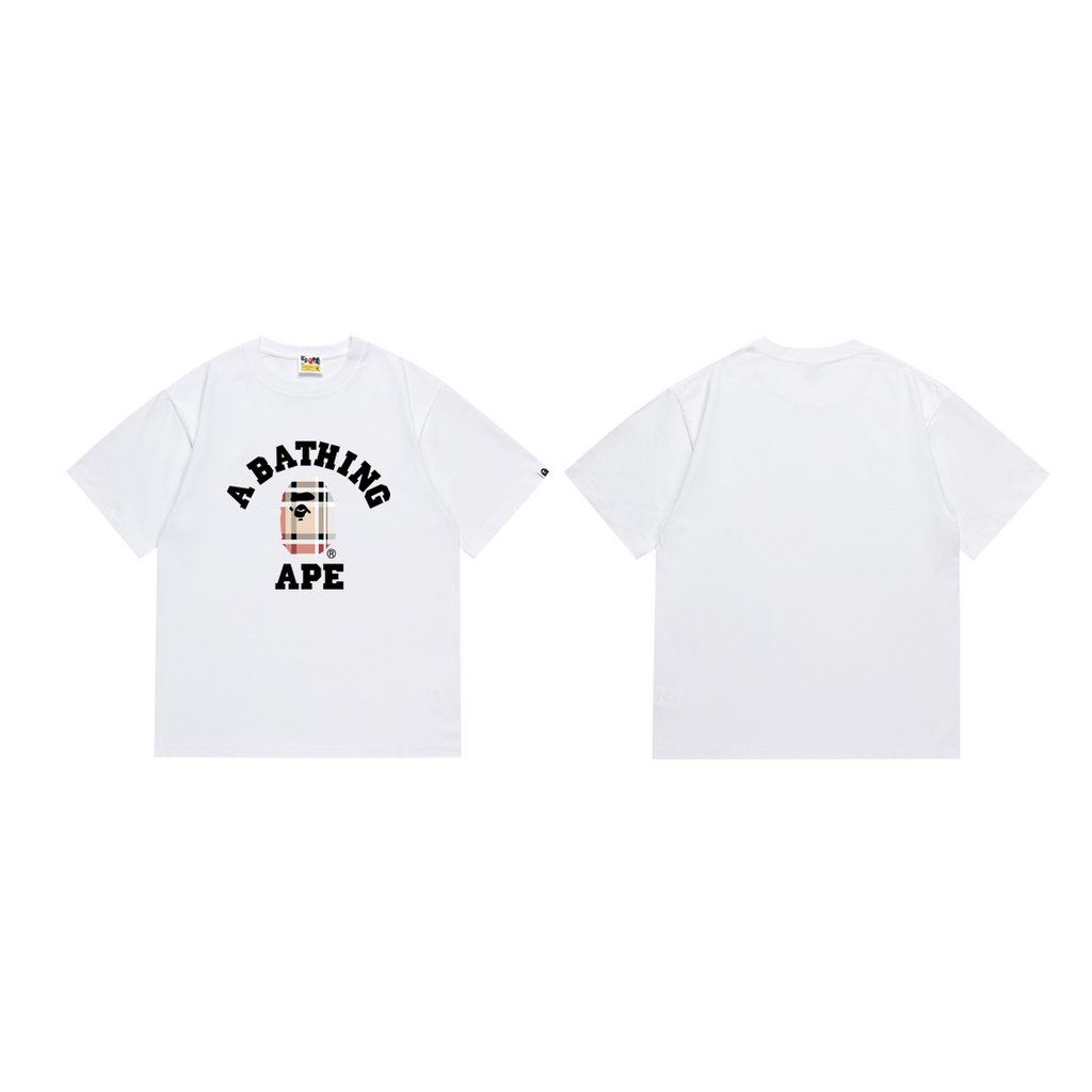 Bathing Shark and ape head print T-Shirt NextBlock