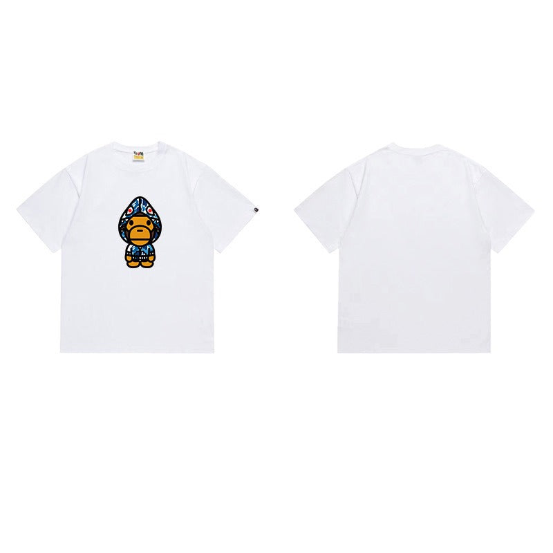 Bathing Shark and ape head print T Shirts NextBlock