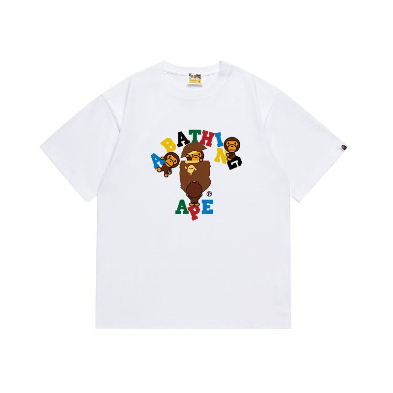 Bathing Shark and ape head print T Shirts NextBlock