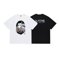 Bathing Shark and ape head print T-Shirt NextBlock