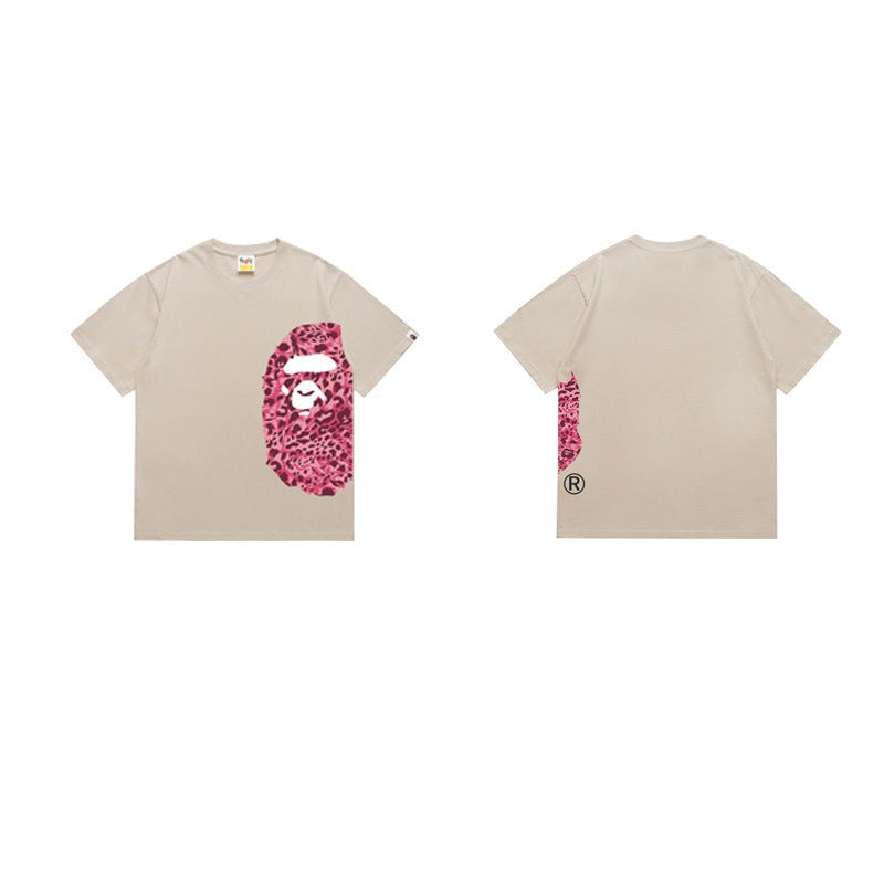 Bathing Shark and ape head print T Shirts NextBlock