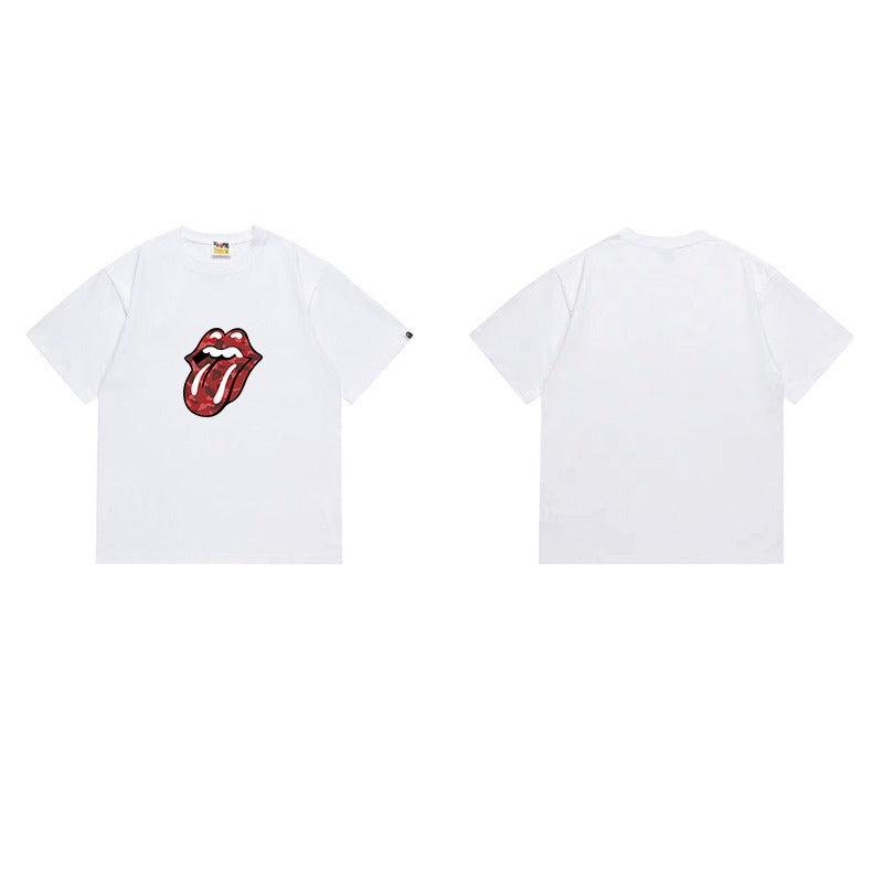 Bathing Shark and ape head print T Shirts NextBlock