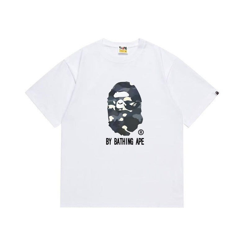 Bathing Shark and ape head print T Shirts NextBlock