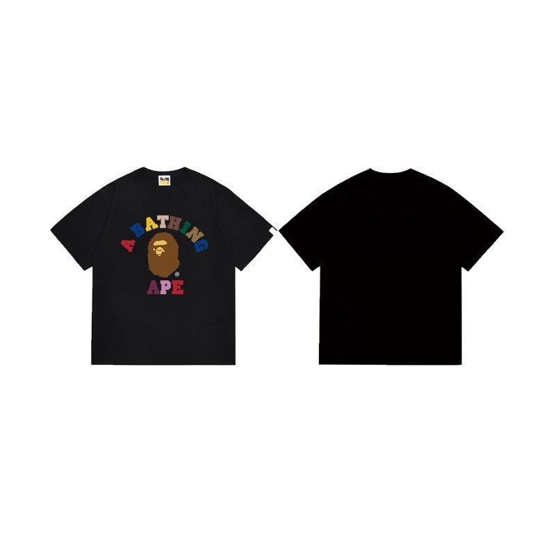 Bathing Shark and ape head print T Shirts NextBlock
