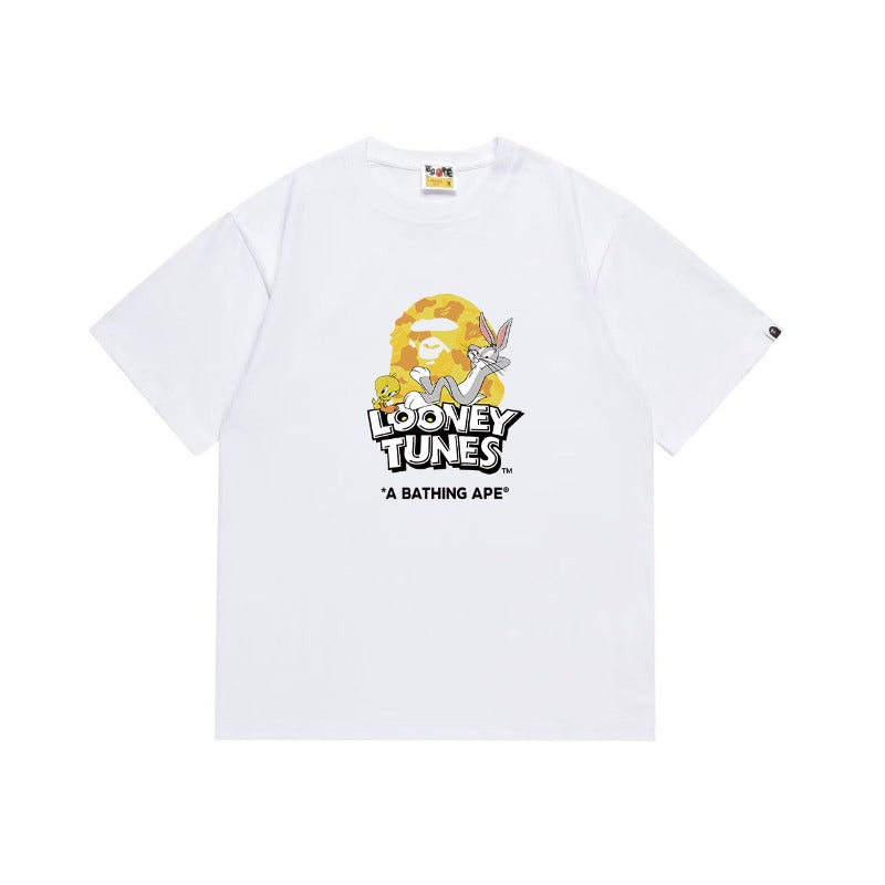 Bathing Shark and ape head print T Shirts NextBlock