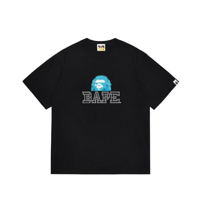 Bathing Shark and ape head print T Shirts NextBlock