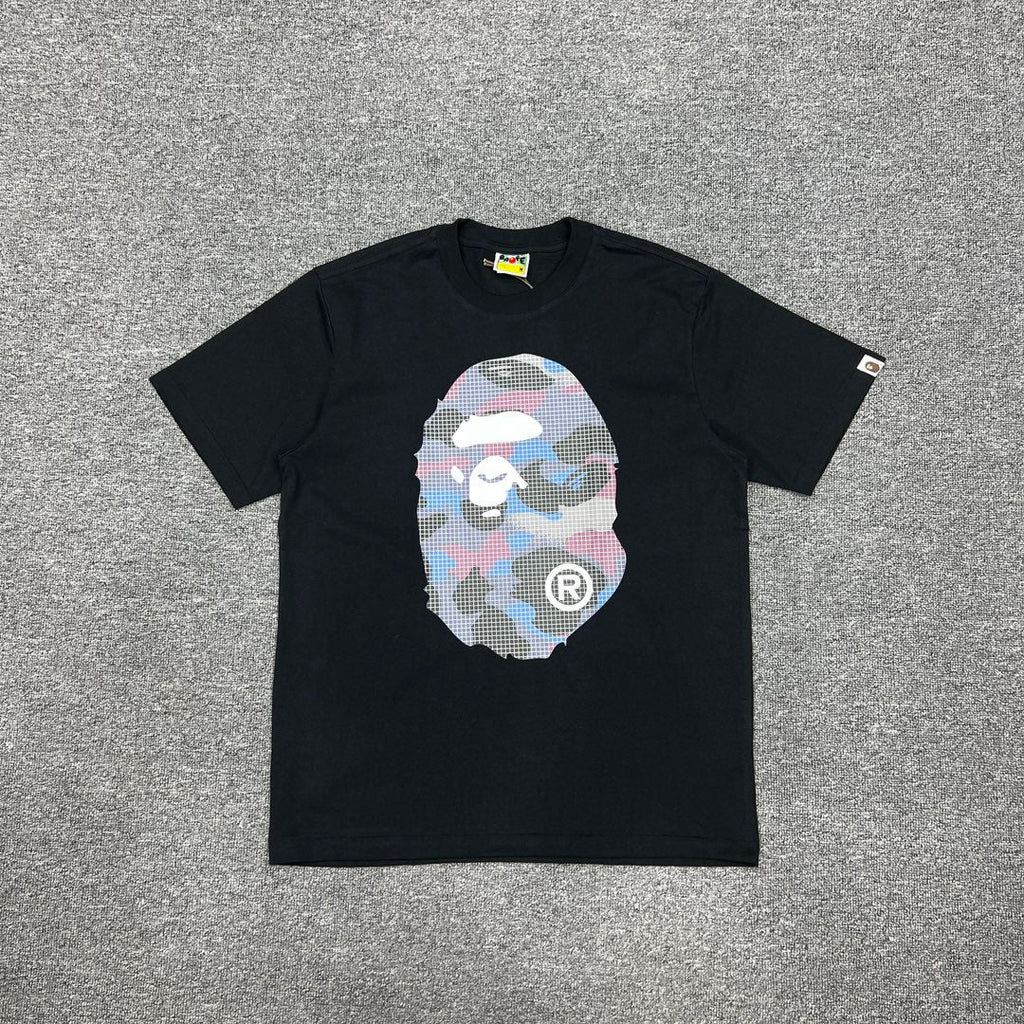 Bathing Shark and ape head print T-Shirt NextBlock