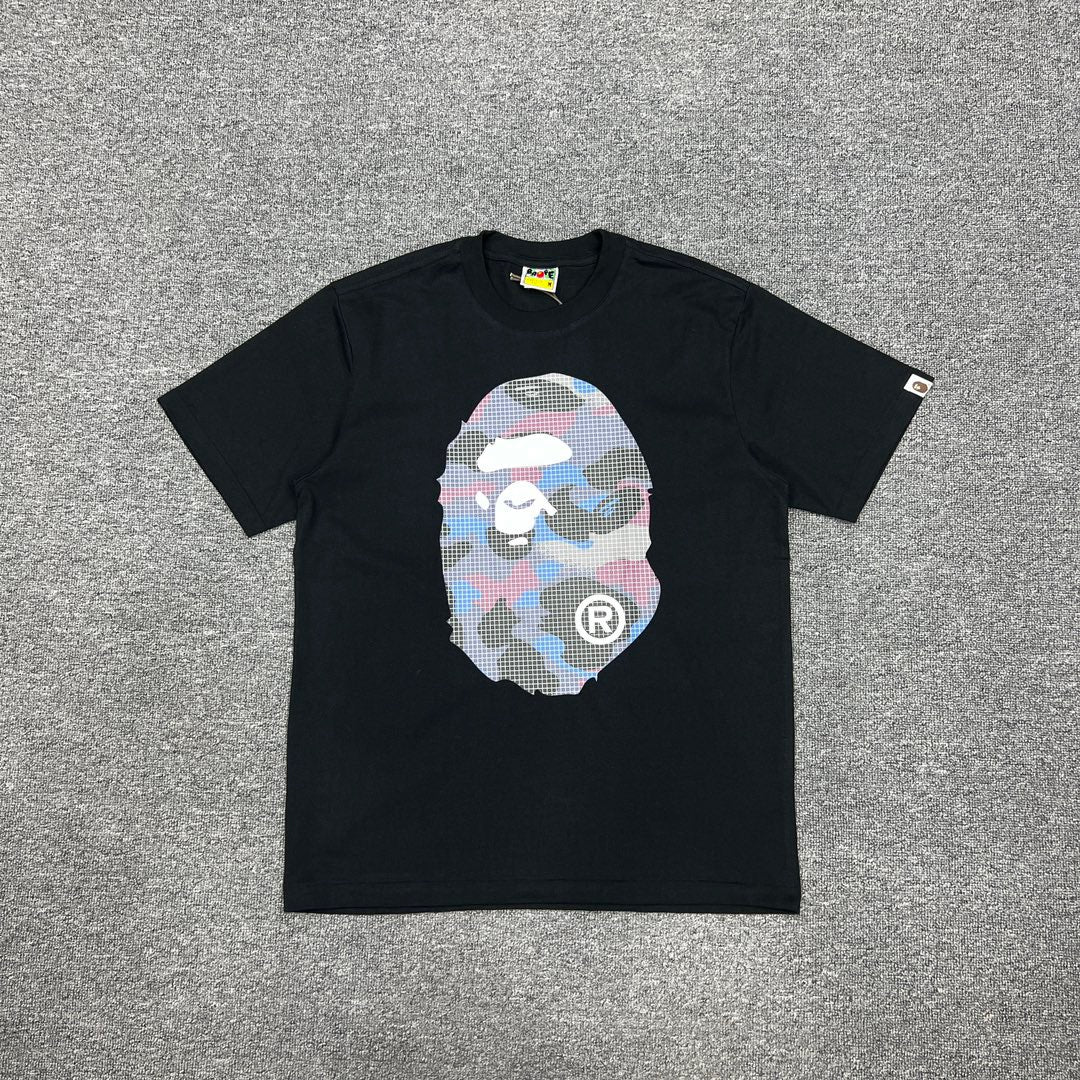 Bathing Shark and ape head print T-Shirt NextBlock