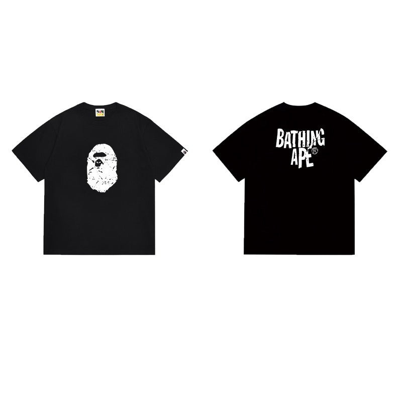 Bathing Shark and ape head print T Shirts NextBlock