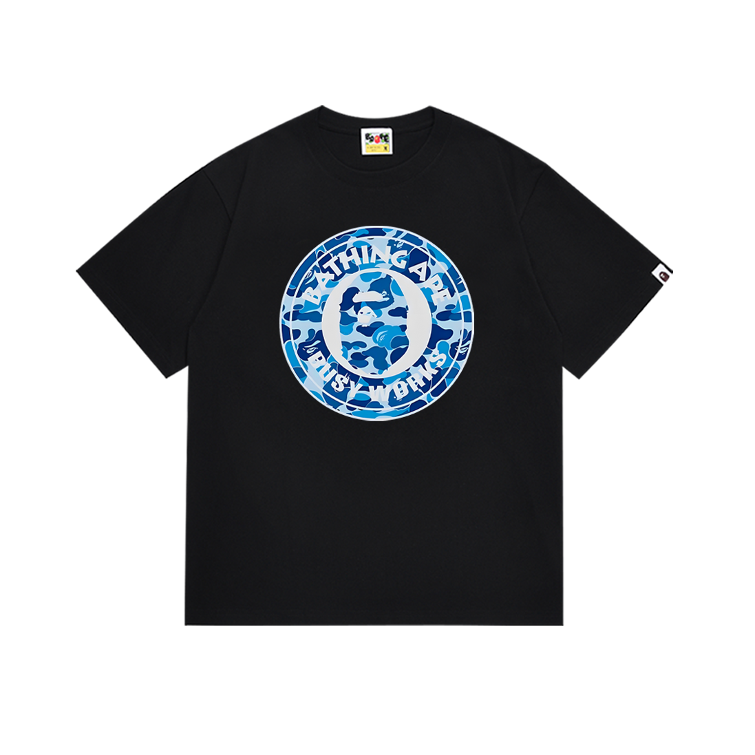 Bathing Shark and ape head print T-Shirt NextBlock