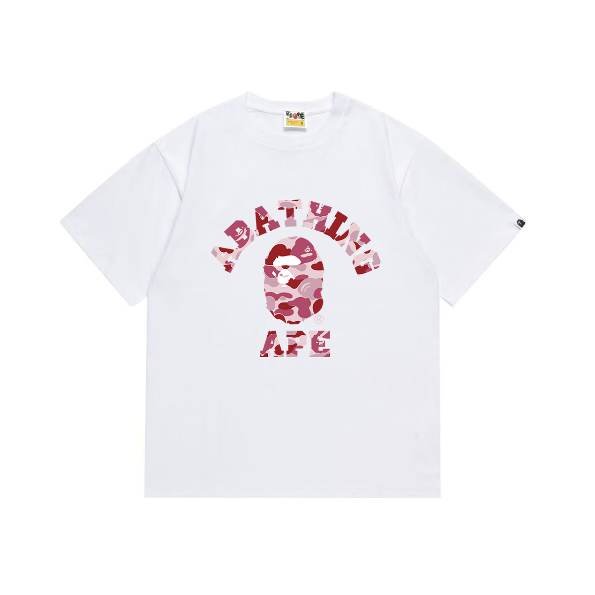 Bathing Shark and ape head print T-Shirt NextBlock