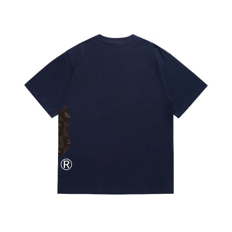 Bathing Shark and ape head print T Shirts NextBlock