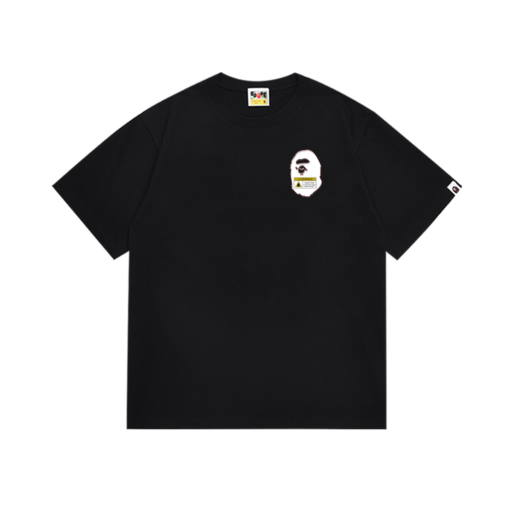 Bathing Shark and ape head print T-Shirt NextBlock
