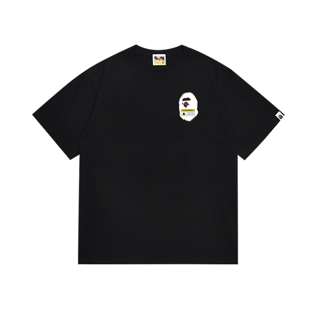 Bathing Shark and ape head print T-Shirt NextBlock