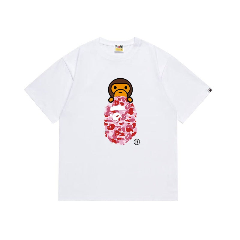 Bathing Shark and ape head print T Shirts NextBlock